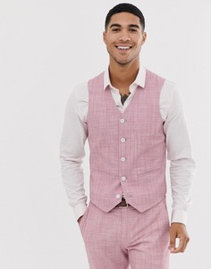 Розовый приталенный жилет ASOS DESIGN wedding - Розовый