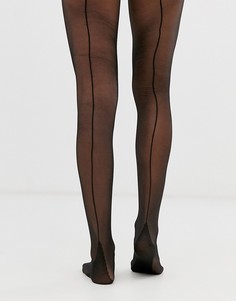 Колготки со швом ASOS DESIGN jive - Черный