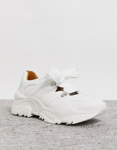 Белые кроссовки со шнуровкой Lost Ink - Белый