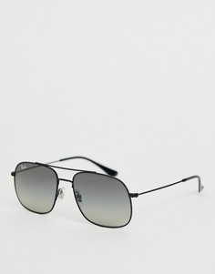 Квадратные солнцезащитные очки-авиаторы Ray-Ban 0RB3595 - Черный