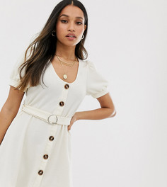 Бежевое платье с ремнем Miss Selfridge Petite - Бежевый