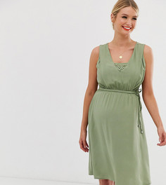 Платье с кружевной накладкой Mamalicious nursing - Зеленый Mama.Licious