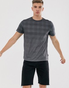 Серая футболка в клетку Burton Menswear - Серый