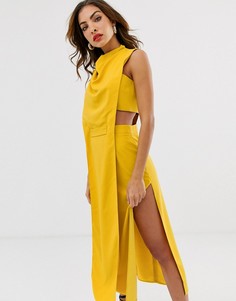 Креповое платье миди ASOS DESIGN - Оранжевый