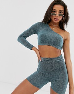 Пляжный кроп-топ на одно плечо из трикотажа с эффектом омбре ASOS DESIGN - Мульти