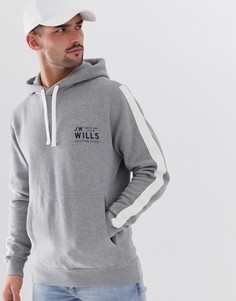 Серое меланжевое худи с лентами Jack Wills Lochbury - Серый