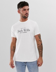 Белая футболка с логотипом на груди Jack Wills Ormond - Белый