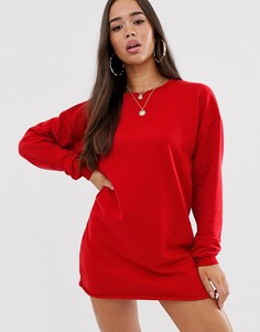 Платье-свитер в стиле oversize In The Style - Красный
