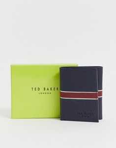 Темно-синяя кредитница Ted Baker Strive RFID tri-fold - Темно-синий