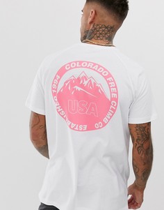 Свободная футболка с принтом на спине ASOS DESIGN - Белый