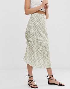 Юбка миди с цветочным принтом ASOS DESIGN - Мульти
