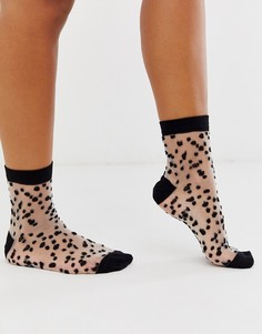 Прозрачные носки в горошек ASOS DESIGN - Черный