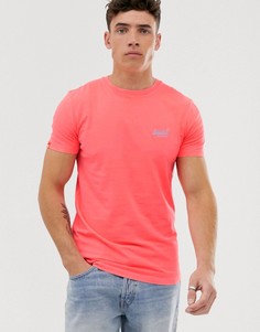 Розовая неоновая футболка с логотипом Superdry - Розовый