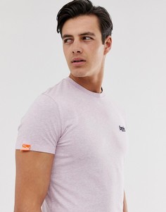 Розовая меланжевая футболка с логотипом Superdry - Розовый