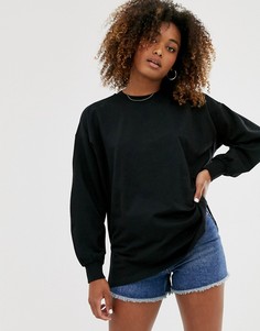 Черный легкий oversize-свитшот ASOS DESIGN - Черный