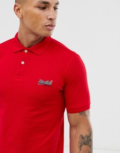 Поло красного цвета с логотипом Superdry - Красный