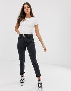 Черные выбеленные джинсы в винтажном стиле New Look - Черный