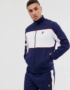 Темно-синяя спортивная куртка колор блок от комплекта Lyle & Scott - Темно-синий
