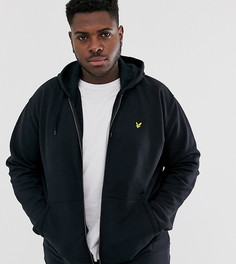 Худи от комплекта черного цвета на молнии с логотипом Lyle & Scott - Черный