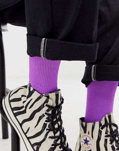 Неоново-фиолетовые спортивные носки ASOS DESIGN - Фиолетовый