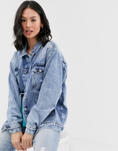 Джинсовая куртка бойфренда We The Free by Free People Ramona - Синий