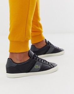 Черные кожаные кроссовки Lacoste Fairlead