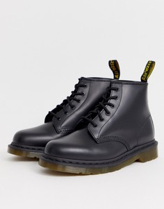 Черные ботинки с 6 парами люверсов Dr Martens 101 - Черный