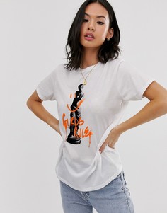 Футболка с принтом статуи и надписью Girls rule ASOS DESIGN - Белый