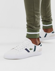 Белые парусиновые кроссовки Lacoste Sideline