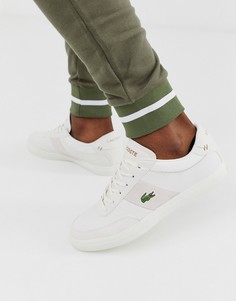 Кремовые кожаные кроссовки Lacoste Courtmaster - Белый