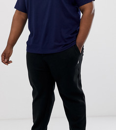 Черные джоггеры с логотипом и кромкой манжетом Polo Ralph Lauren Big & Tall