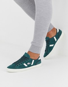 Темно-зеленые замшевые кроссовки Lacoste Sideline
