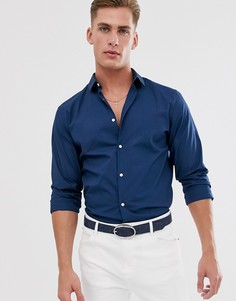 Приталенная рубашка Selected Homme - Темно-синий