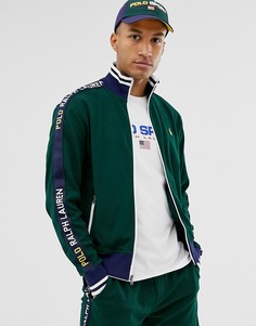 Зеленая спортивная куртка с лентами и логотипом Polo Ralph Lauren - Зеленый