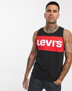 Черная майка с логотипом Levis lazy Levis®