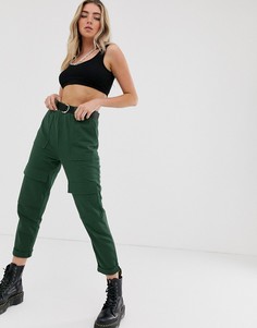 Джоггеры-карго с поясом в стиле милитари ASOS DESIGN - Зеленый