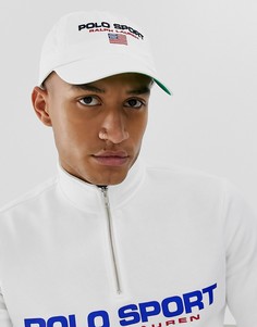 Белая спортивная бейсболка с логотипом Polo Ralph Lauren capsule