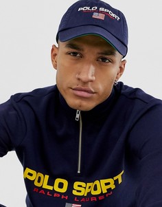 Темно-синяя спортивная бейсболка с логотипом Polo Ralph Lauren capsule