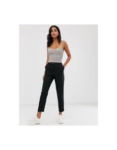 Однотонные брюки-сигаретки ASOS DESIGN - Черный