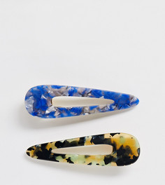 Набор из 2 черепаховых заколок для волос Reclaimed Vintage - Мульти