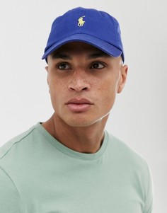 Синяя бейсболка с логотипом Polo Ralph Lauren - Синий