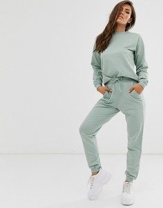 Спортивный свитшот и джоггеры с завязкой ASOS DESIGN - Зеленый