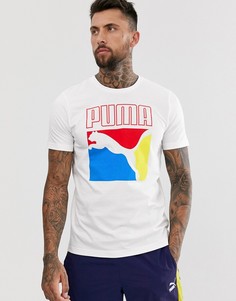 Белая футболка с графическим принтом Puma - Белый