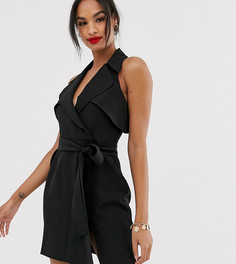Платье-тренч мини из мягкого крепа с поясом ASOS DESIGN - Черный