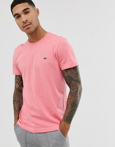 Розовая футболка с логотипом Lacoste - Розовый
