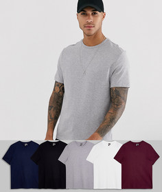 Набор футболок с круглым вырезом ASOS DESIGN 5 шт.