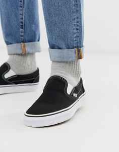 Черные кеды-слипоны Vans Classic - Черный