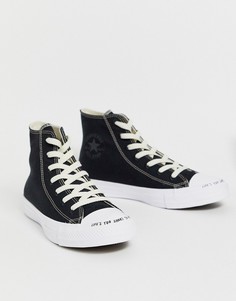 Черные высокие кеды из переработанных материалов Converse Chuck Taylor All Star Renew - Черный