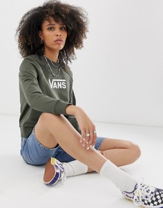 Свободный свитшот цвета хаки Vans Flying V - Зеленый