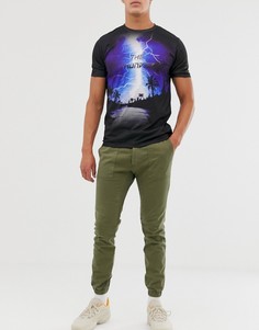Облегающие джоггеры цвета хаки Topman - Зеленый